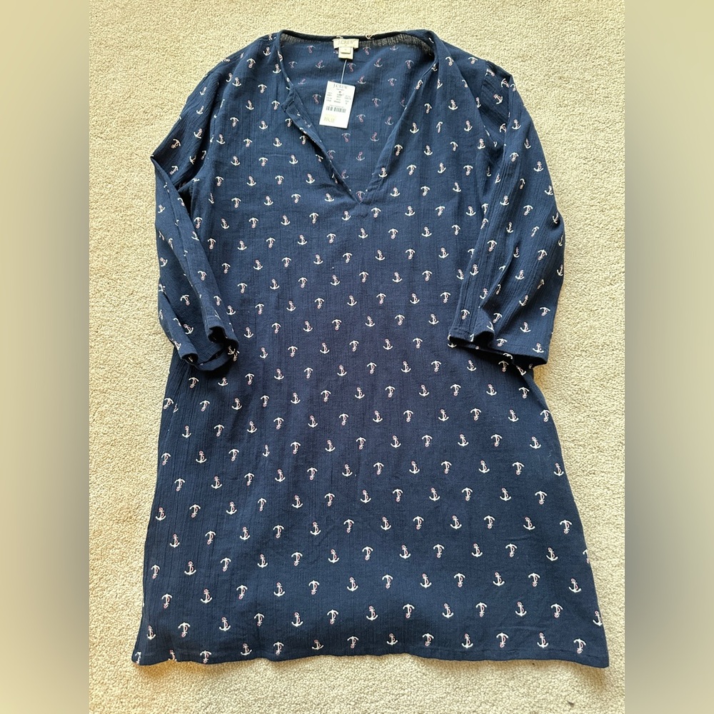 NWT J. Crew Anchors Away V-Neck Tunic Cover Up